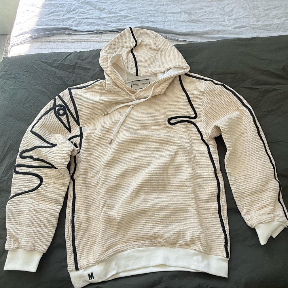 Maison Les Énervés Cream Waffle Hoodie
